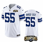 Men & Women & Youth Dallas Cowboys #55 Leighton Vander Esch White 2023 F.U.S.E. NFC East Champions Patch Stitched Jersey,baseball caps,new era cap wholesale,wholesale hats